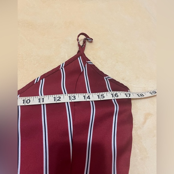 Forever 21 Red and White V Neck Jumpsuit - Picture 4 of 10